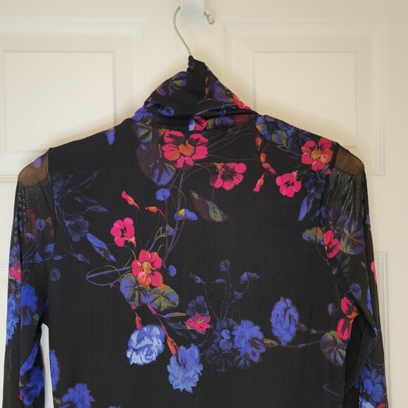 I.N.C. Floral Mesh Turtleneck Top - Picture 10 of 11